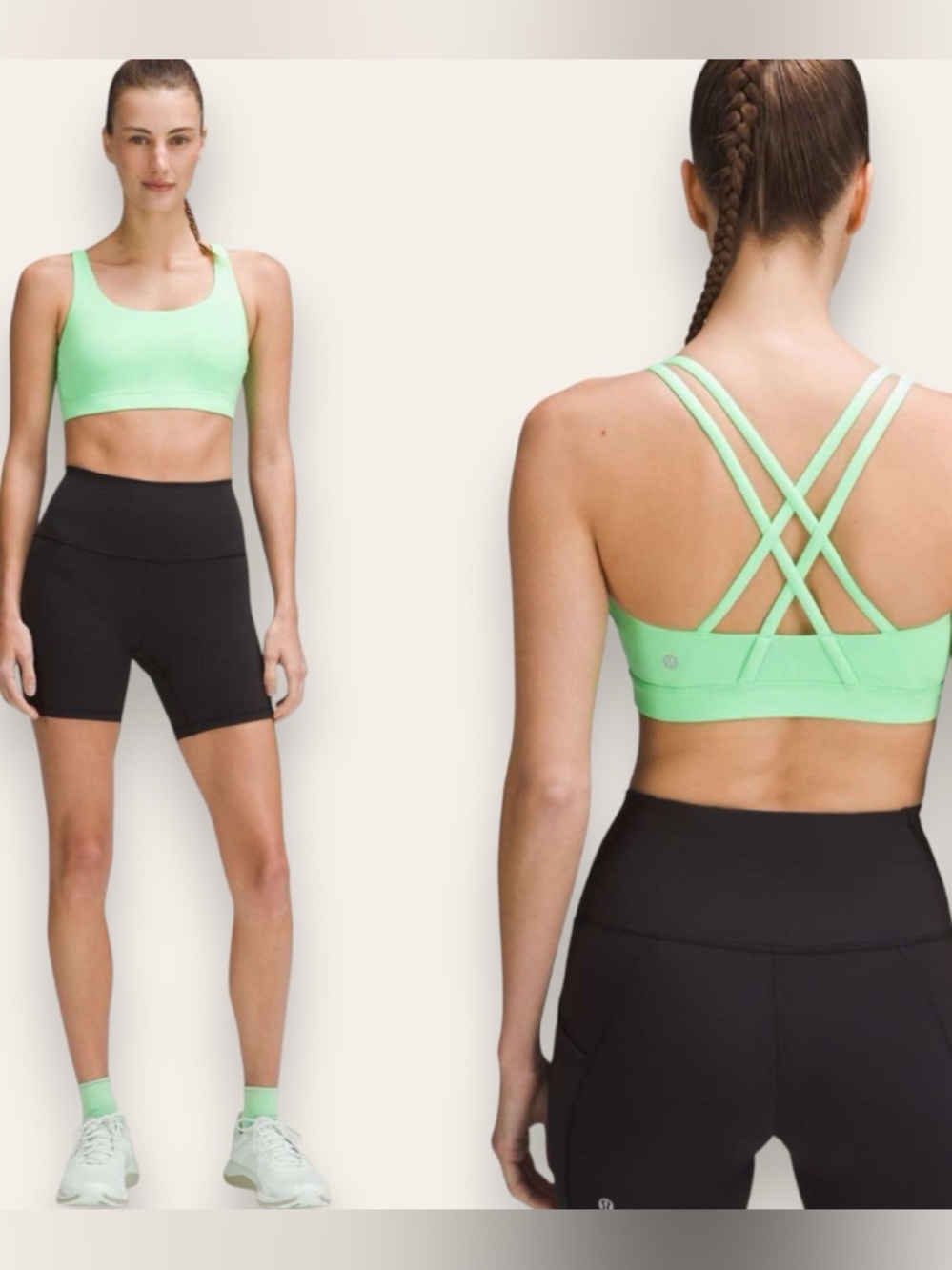 Lululemon Energy Bra Medium Support, B–D Cups Pistachio Green 10 Women’s